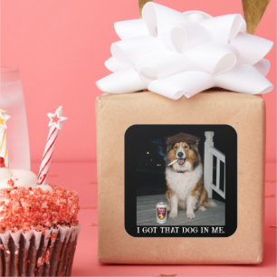 Ik Heb Die Hond In Me, Grappige Collie Meme Vierkante Sticker