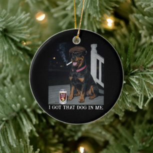 Ik Heb Die Hond In Me, Grappige Dobermann Pinscher Keramisch Ornament