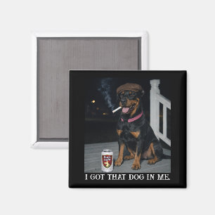 Ik Heb Die Hond In Me, Grappige Dobermann Pinscher Magneet