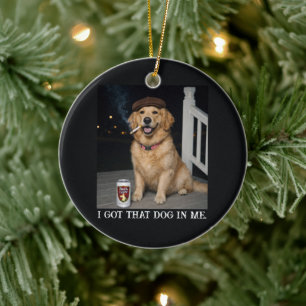 Ik Heb Die Hond In Me, Grappige Golden Retriever M Keramisch Ornament