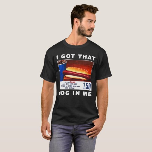 Ik heb die hond in me, grappige hotdogs combo t-shirt (Voorkant volledig)