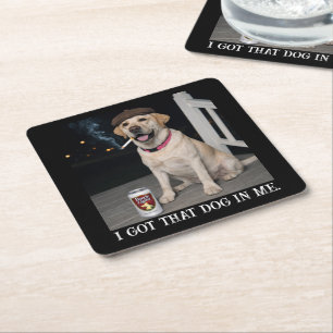 Ik Heb Die Hond In Me, Grappige Labrador Retriever Kartonnen Onderzetters