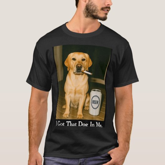 Ik Heb Die Hond In Me Grappige Retriever Die Bier  T-shirt (Voorkant)