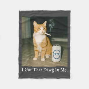 Ik Heb Die Hond In Me Grappige Sigaret Kat Die Roo Fleece Deken