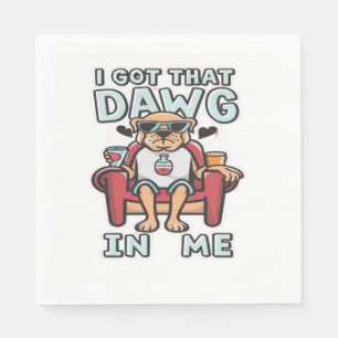 Ik heb die hond in me klassieke T-shirt (5) Servet
