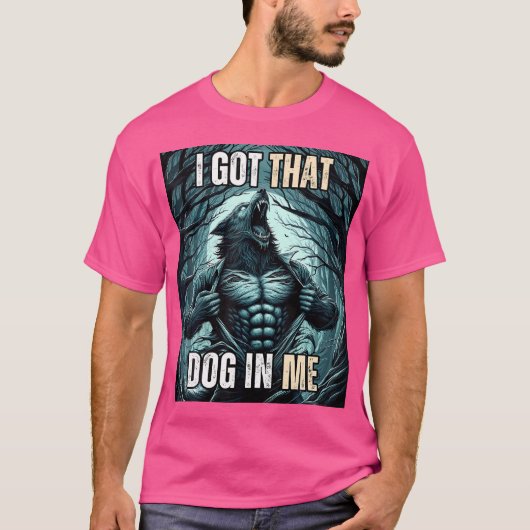 Ik heb die hond in mij, wolf t-shirt (Voorkant)