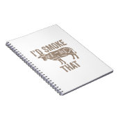 Ik heb die Koe beef Bbq Gift gerookt. Perfect ontw Notitieboek (Rechterzijde)