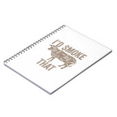 Ik heb die Koe beef Bbq Gift gerookt. Perfect ontw Notitieboek (Linkerzijde)