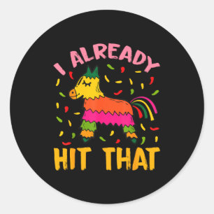 Ik heb die piñata al geraakt cinco de mayo ronde sticker