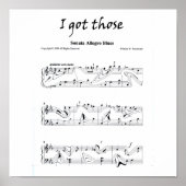 Ik heb die "Sonata Allegro Blues". Poster (Voorkant)