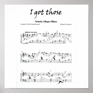 Ik heb die "Sonata Allegro Blues". Poster