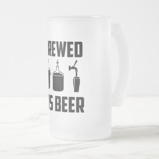 Ik heb dit bier gebrouwen! Bierkroes Matglas Bierpul (Voorkant rechts)