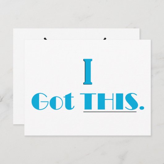 Ik heb dit, Daily Affirmation Flash Kaart (Voorkant / Achterkant)