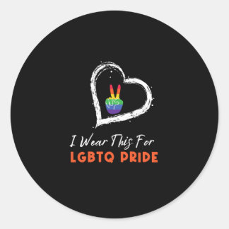 Ik heb dit Draag voor LGBTQ, en ik ben er trots op Ronde Sticker