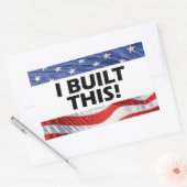 Ik heb dit gebouwd! rechthoekige sticker (Envelop)
