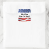 Ik heb dit gebouwd! Sticker (gepersonaliseerd) (Tas)