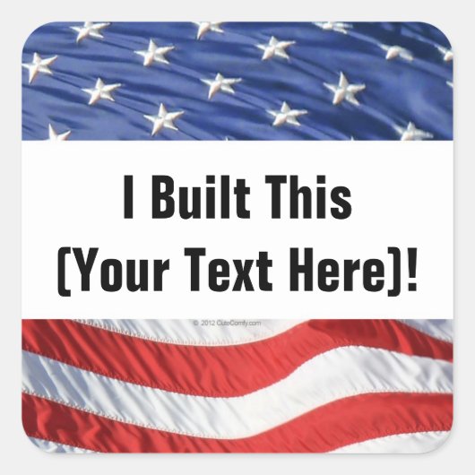 Ik heb dit gebouwd! Sticker (gepersonaliseerd) (Voorkant)
