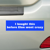 Ik heb dit gekocht bumpersticker (Op auto)