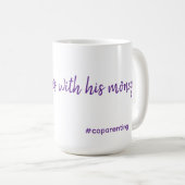 Ik heb dit gekocht met zijn geld. #co-ouderschap m koffiemok (Voorkant rechts)