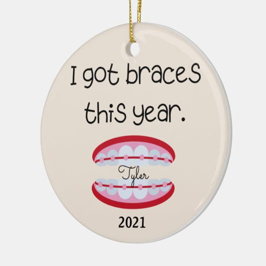 Ik heb dit jaar een race. keramisch ornament (Links)