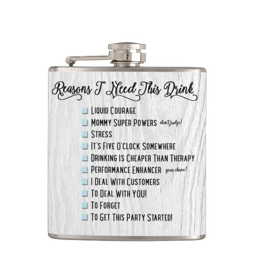 Ik heb dit om de volgende redenen nodig: Heupflesj Heupfles (Voorkant)