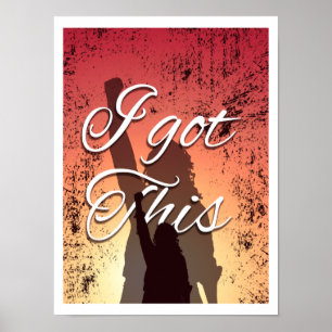 Ik heb dit   Sunset Triumphant Women Silhouettes Poster