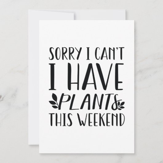 Ik heb dit weekend Planten Bedankkaart (Voorkant)