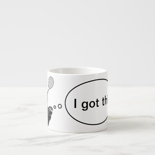 Ik heb dit! Zwart-witte bladtentoonspeler Espresso Kop (Voorkant)