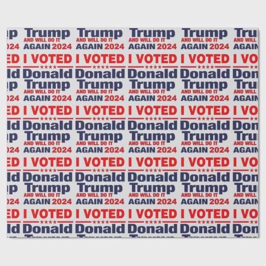 IK HEB DONALD TRUMP GESTEMD CADEAUPAPIER (Vlak)