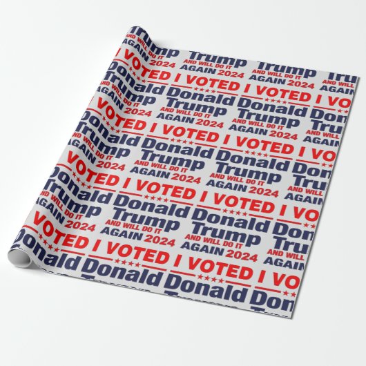 IK HEB DONALD TRUMP GESTEMD CADEAUPAPIER (Uitgerold)