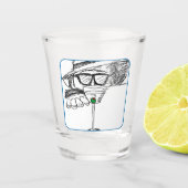 "Ik heb dorst" Happy Hour Shot Glas (Voorkant)