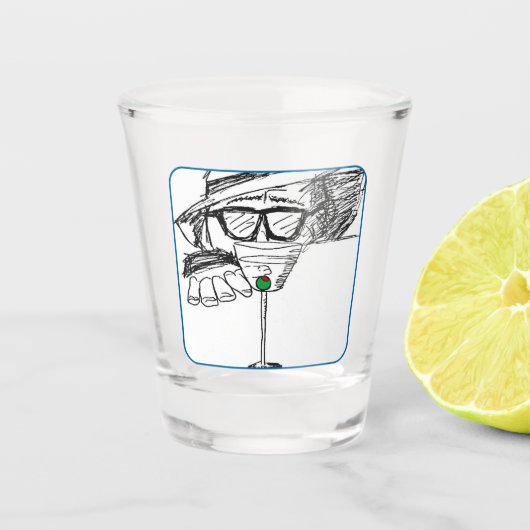 "Ik heb dorst" Happy Hour Shot Glas (Voorkant)