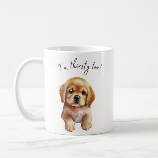 Ik heb dorst naar een verdrietige puppy Mok (Links)