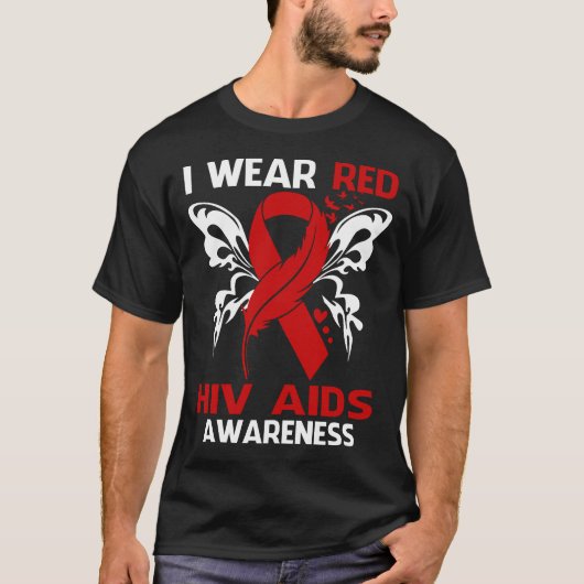 Ik heb Draag voor hiv-aidsbewustzijn T-shirt (Voorkant)