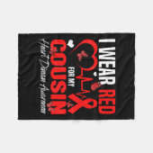 Ik heb Draag voor mijn neef Heart Disease Awarenes Fleece Deken (Voorkant (Horizontaal))