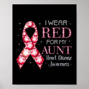 Ik heb Draag voor mijn tante Heart Disease Awarene Poster