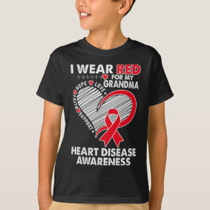 Ik heb Draag voor oma Heart Disease Awareness CHD T-shirt