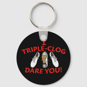Ik heb drie clog met jou. sleutelhanger