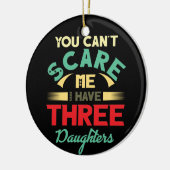 Ik heb drie dochters Vaderdag Keramisch Ornament (Links)