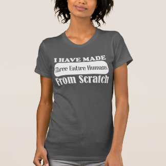 Ik heb drie hele mensen gemaakt van kras shirt