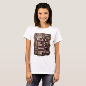 IK HEB DRIE PRIORITEITEN IN HET LEVEN 1 MIJN KAT 2 T-SHIRT (Voorkant volledig)