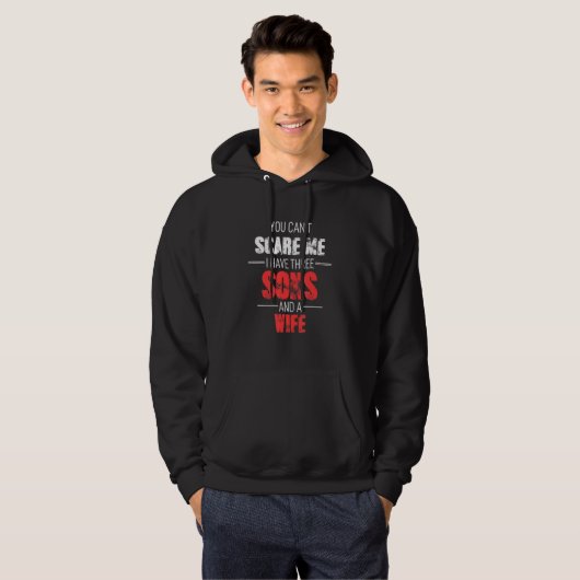 Ik heb drie zons en een vrouw. hoodie (Voorkant volledig)