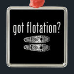 Ik heb drijfschoenen metalen ornament<br><div class="desc">Je houdt van het wandelen in diepe sneeuw en sneeuwschoenen zijn je gereedschap.</div>