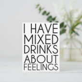 IK HEB DRINKEN OVER GEVOELEN GEMENGD BRIEFKAART (Staand voorkant)