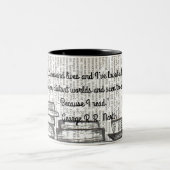 Ik heb duizend levens geleefd tweekleurige koffiemok (Center)