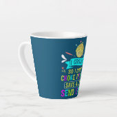 Ik heb dus geen mensen gekropen. latte mok (Linkerhoek)