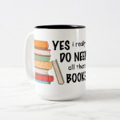 Ik heb echt al deze boeken Mok nodig (Voorkant links)