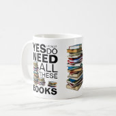 Ik heb echt al die boeken nodig koffiemok (Voorkant links)