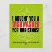 Ik heb een afwasmachine voor je gekocht voor Kerst Feestdagenkaart (Voorkant)