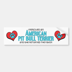 Ik heb een Amerikaanse Pit Bull Terrier gered (Vro Bumpersticker